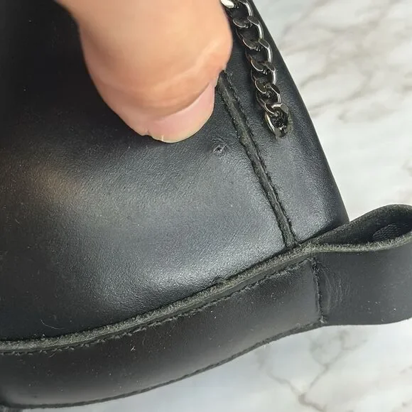 Kelsi Dagger Burke Black Lug Sole Loafer shoes size 8.5 - Picture 9 of 11